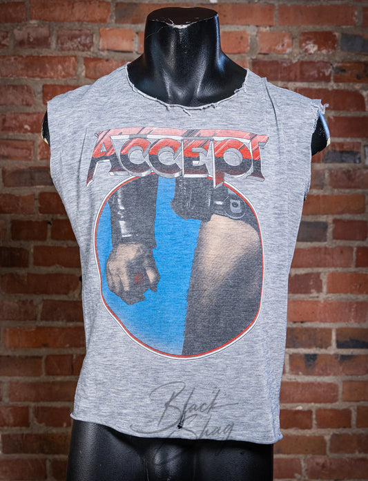 Vintage 1984 Accept Balls to the Wall Cut Off Concert T Shirt Large