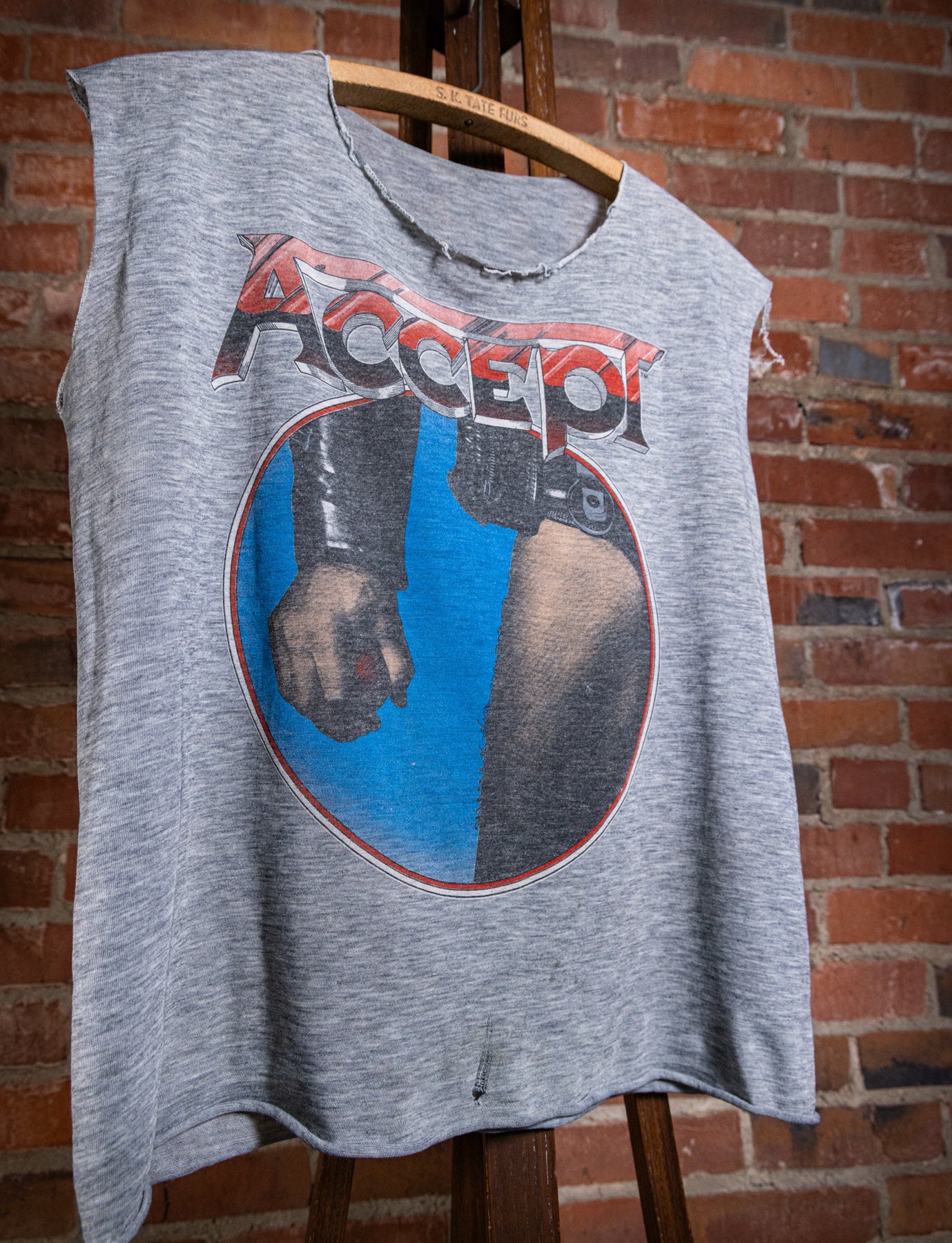 Vintage 1984 Accept Balls to the Wall Cut Off Concert T Shirt Large