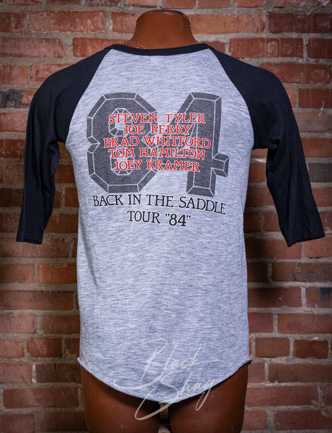 Vintage 1984 Aerosmith Back in the Saddle Tour Raglan Concert T Shirt Medium