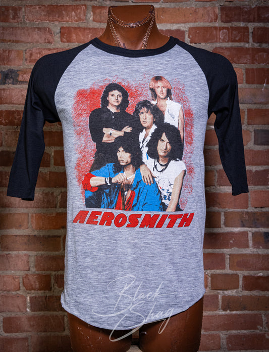 Vintage 1984 Aerosmith Back in the Saddle Tour Raglan Concert T Shirt Medium