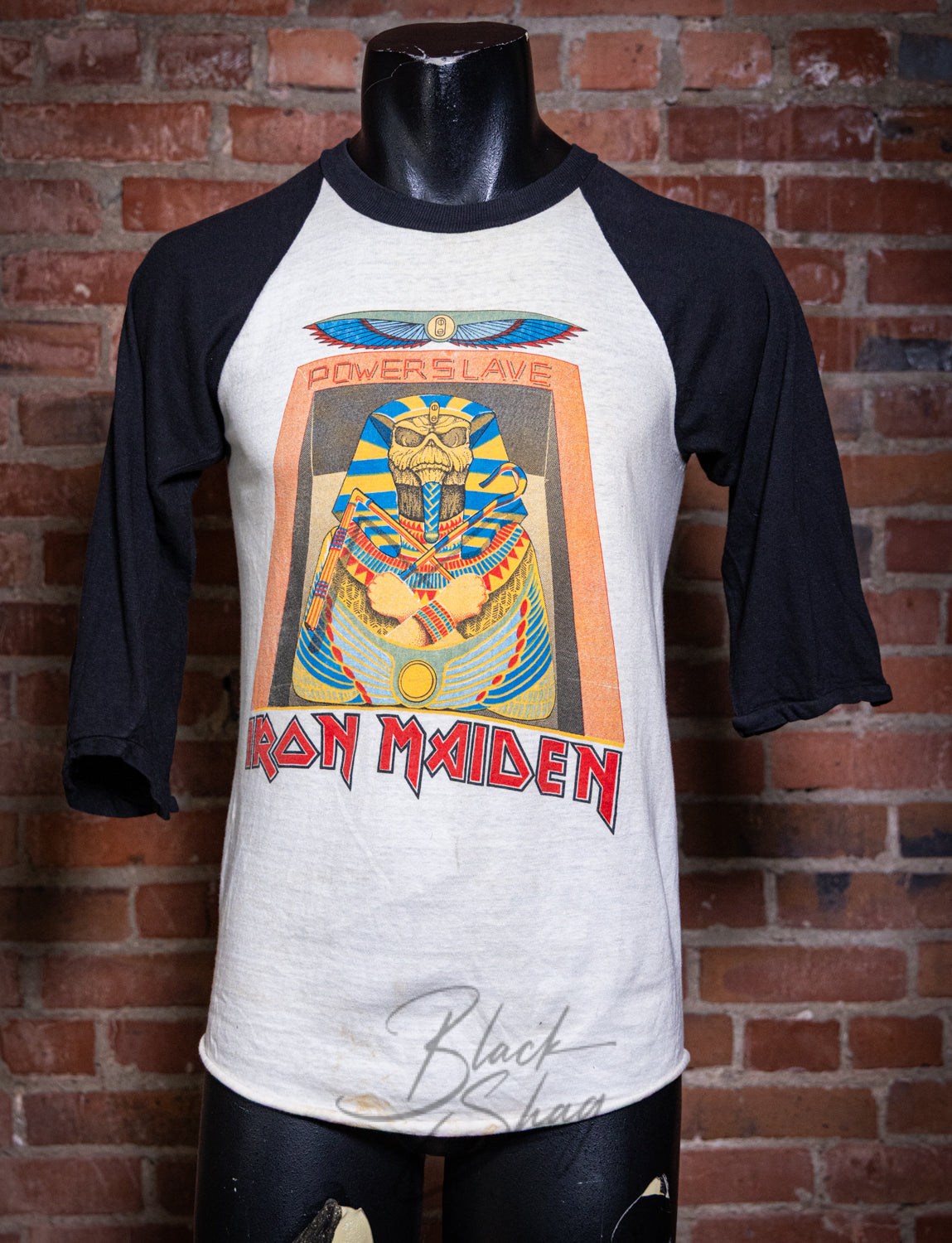 Vintage 1984 Iron Maiden World Slavery Tour Raglan Concert T Shirt Small