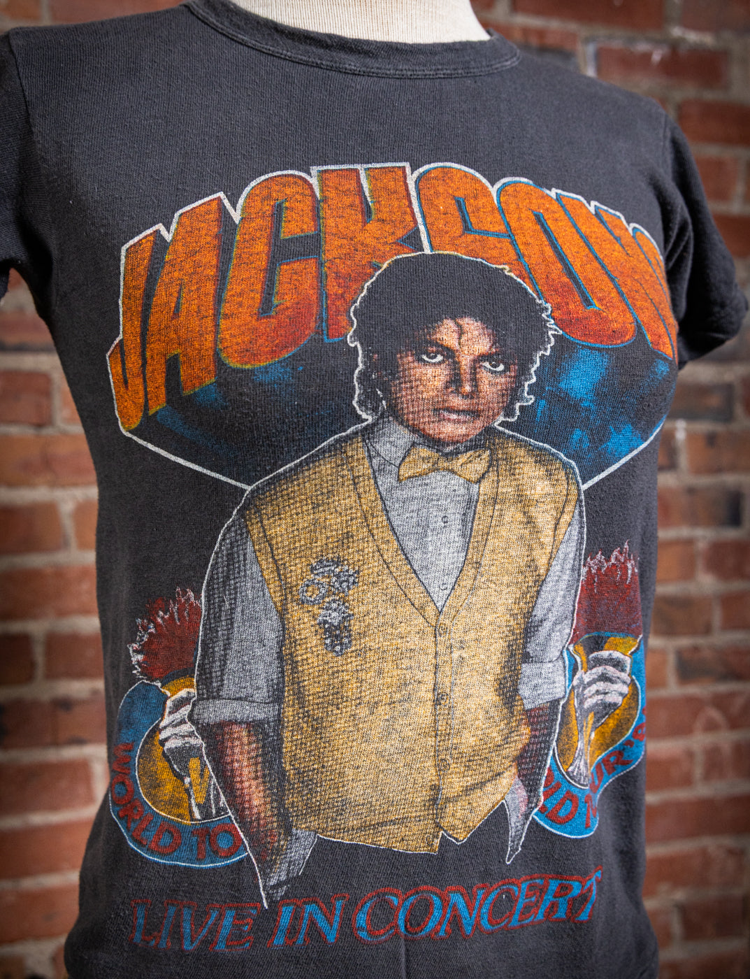 Vintage 1984 Jackson 5 Victory Tour Parking Lot Concert T Shirt XS