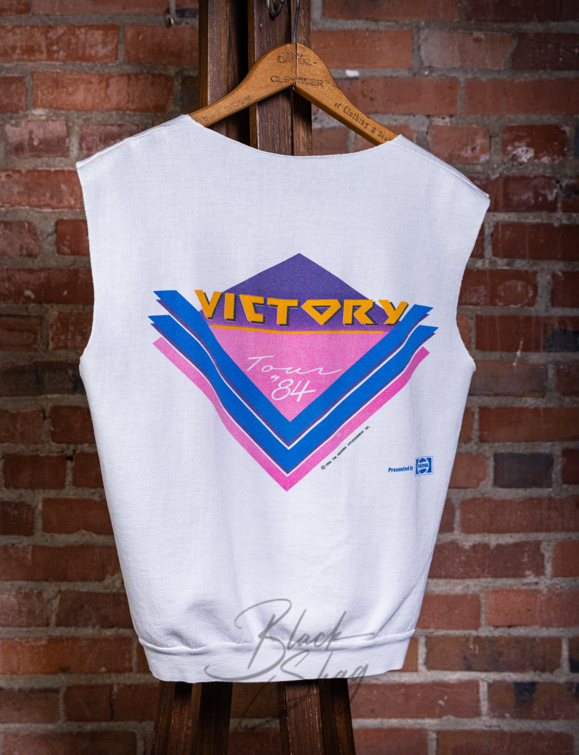 Vintage 1984 Michael Jackson Victory Tour Cut Off Concert Sweatshirt Small