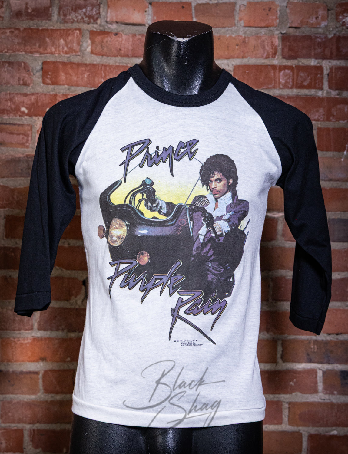 Vintage 1984 Prince Purple Rain Raglan Concert T Shirt Small