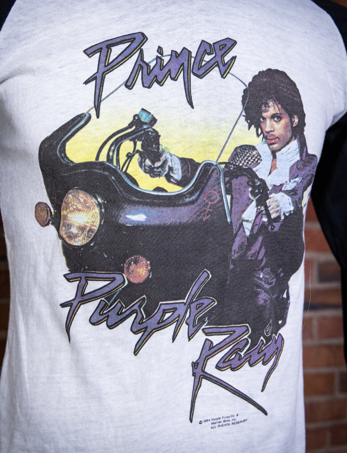 Vintage 1984 Prince Purple Rain Raglan Concert T Shirt Small