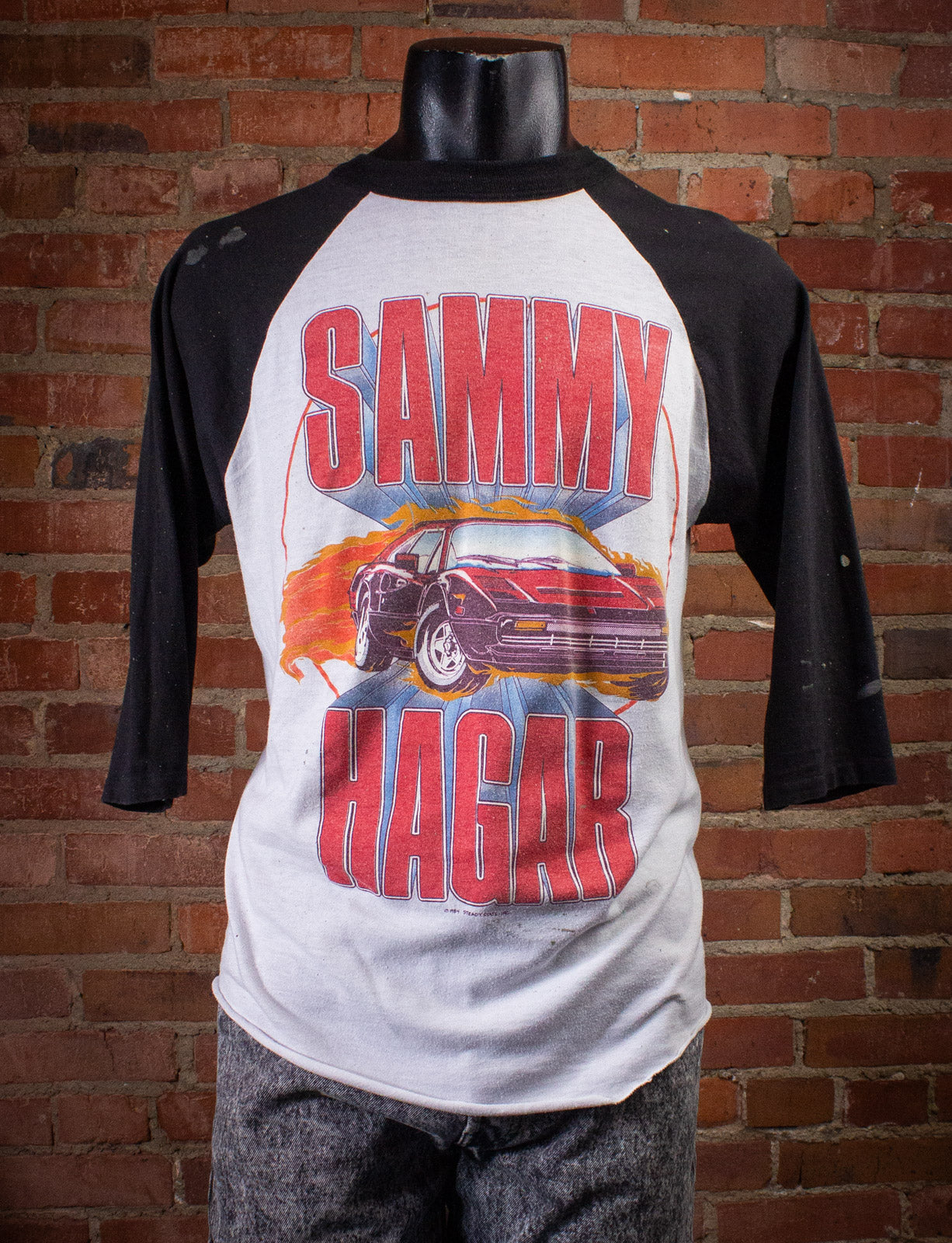 Vintage Sammy Hagar I Can't Drive 55 Concert T Shirt Raglan 1984 Medium