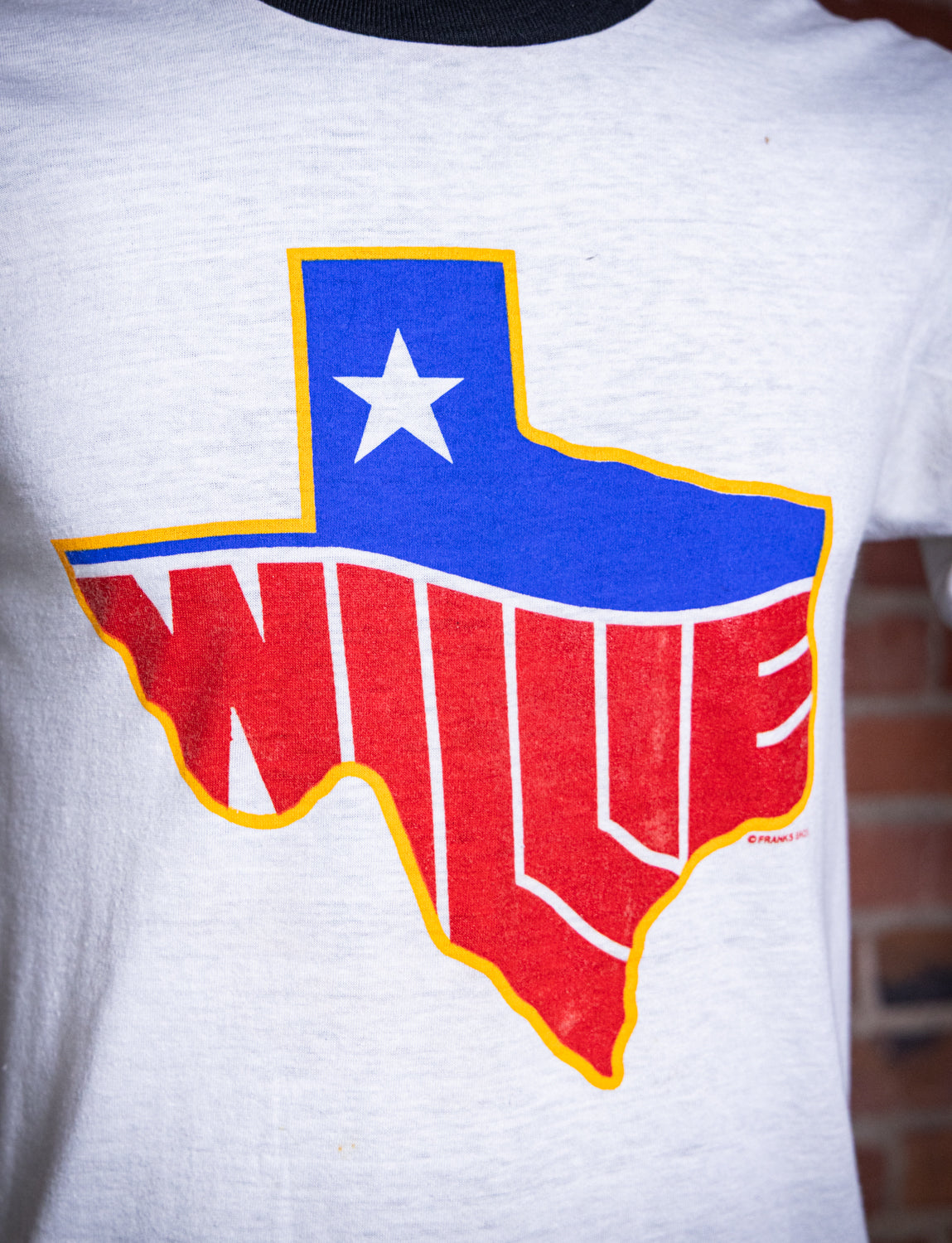 Vintage 1984 Willie Nelson Texas Ringer Concert T Shirt Small