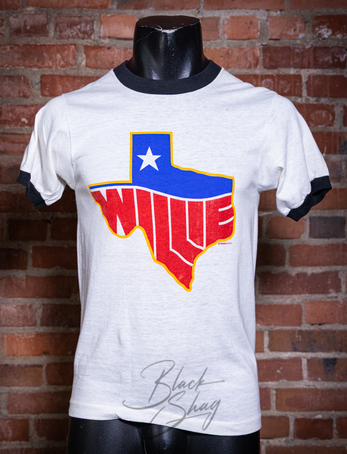 Vintage 1984 Willie Nelson Texas Ringer Concert T Shirt Small
