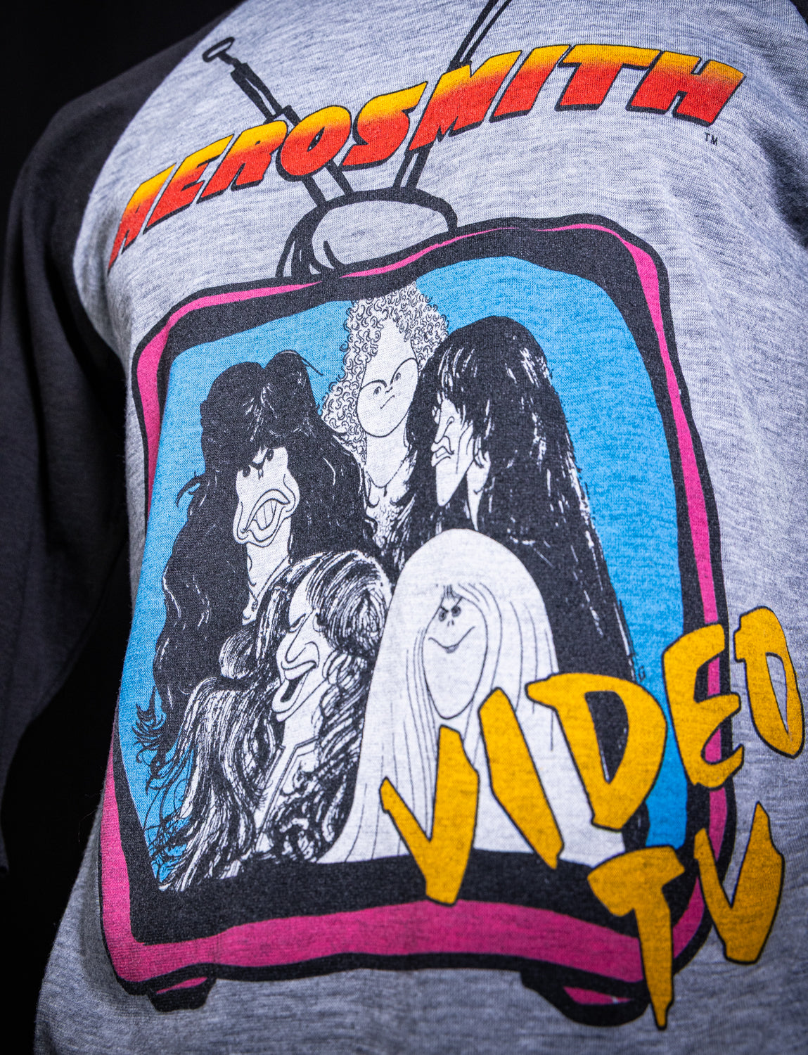 Vintage 1985 Aerosmith Let the Music Do The Talking Music Video T Shirt Medium