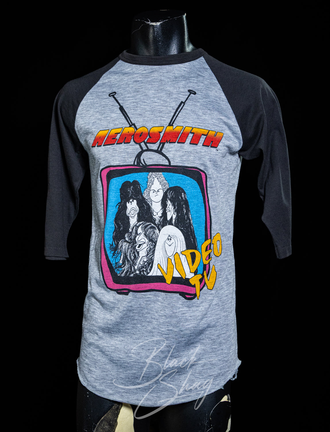 Vintage 1985 Aerosmith Let the Music Do The Talking Music Video T Shirt Medium