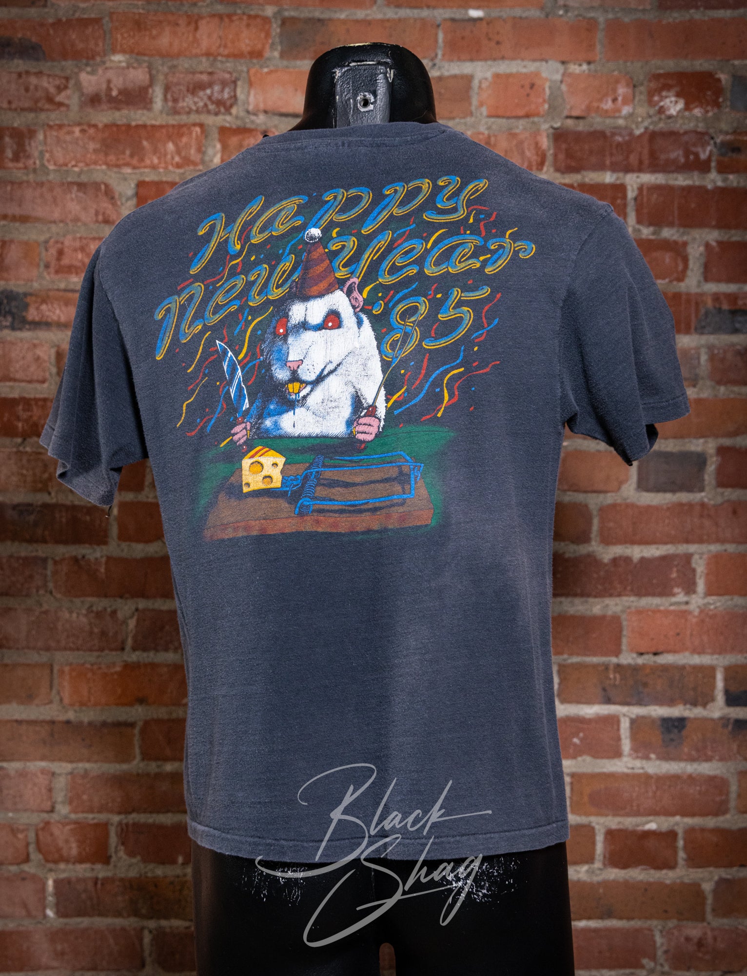 Vintage 1985 Ratt New Years Concert T Shirt Medium – Black Shag