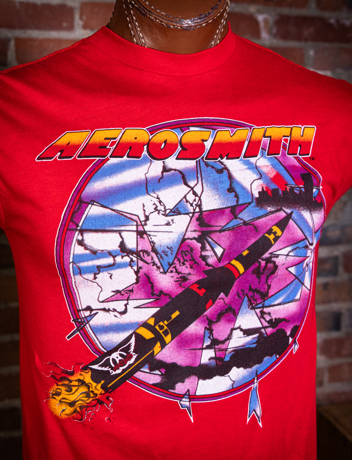 Vintage 1986 Aerosmith Done With Mirrors Muscle Concert T Shirt Medium
