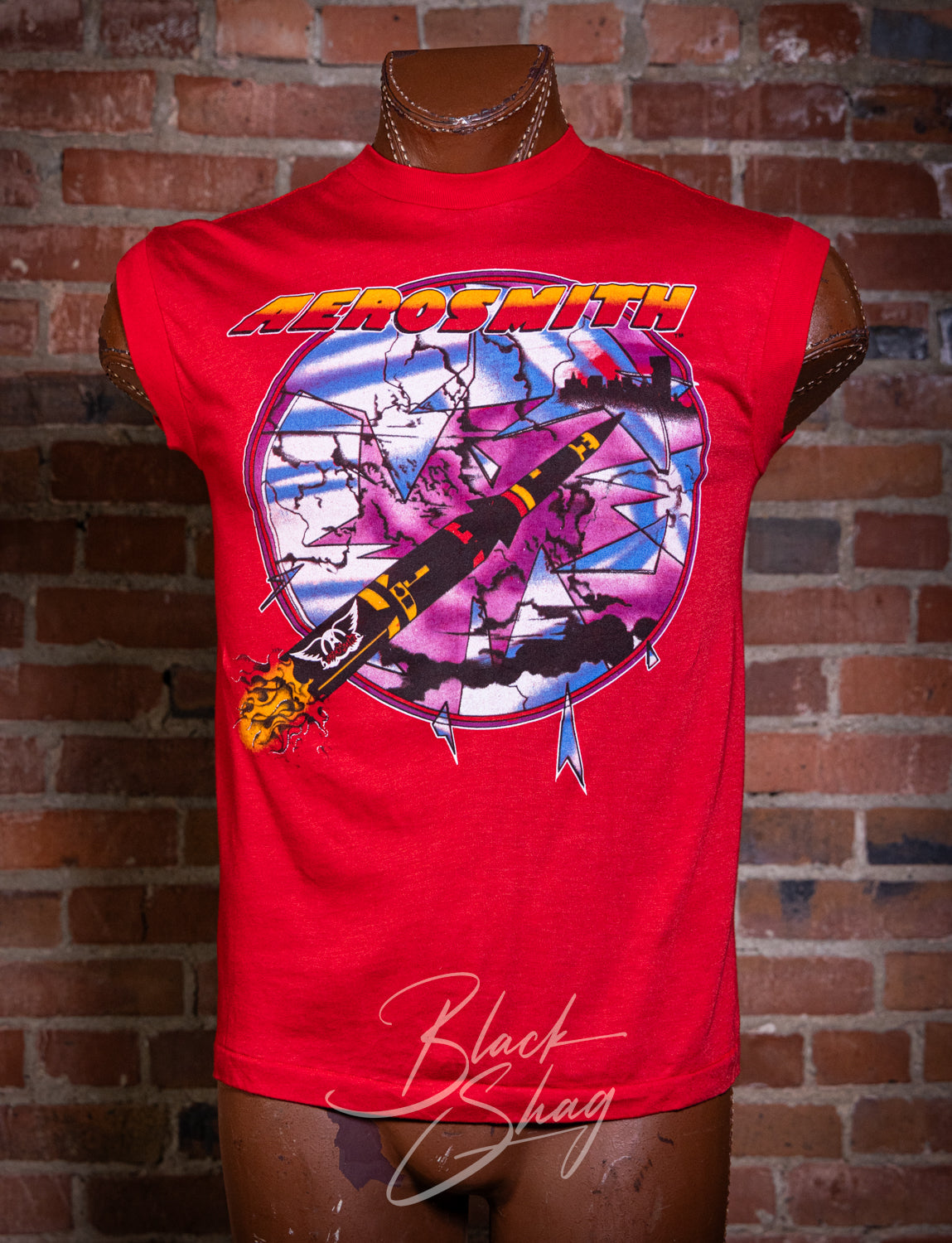Vintage 1986 Aerosmith Done With Mirrors Muscle Concert T Shirt Medium