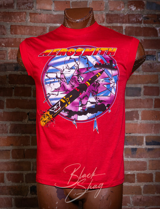 Vintage 1986 Aerosmith Done With Mirrors Muscle Concert T Shirt Medium