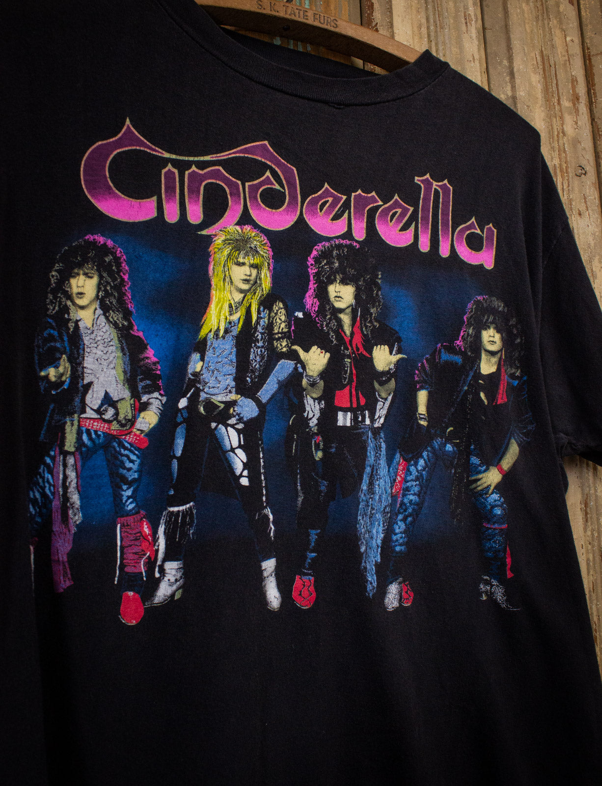 Vintage Cinderella Night Songs Concert T Shirt 1986 Black XL