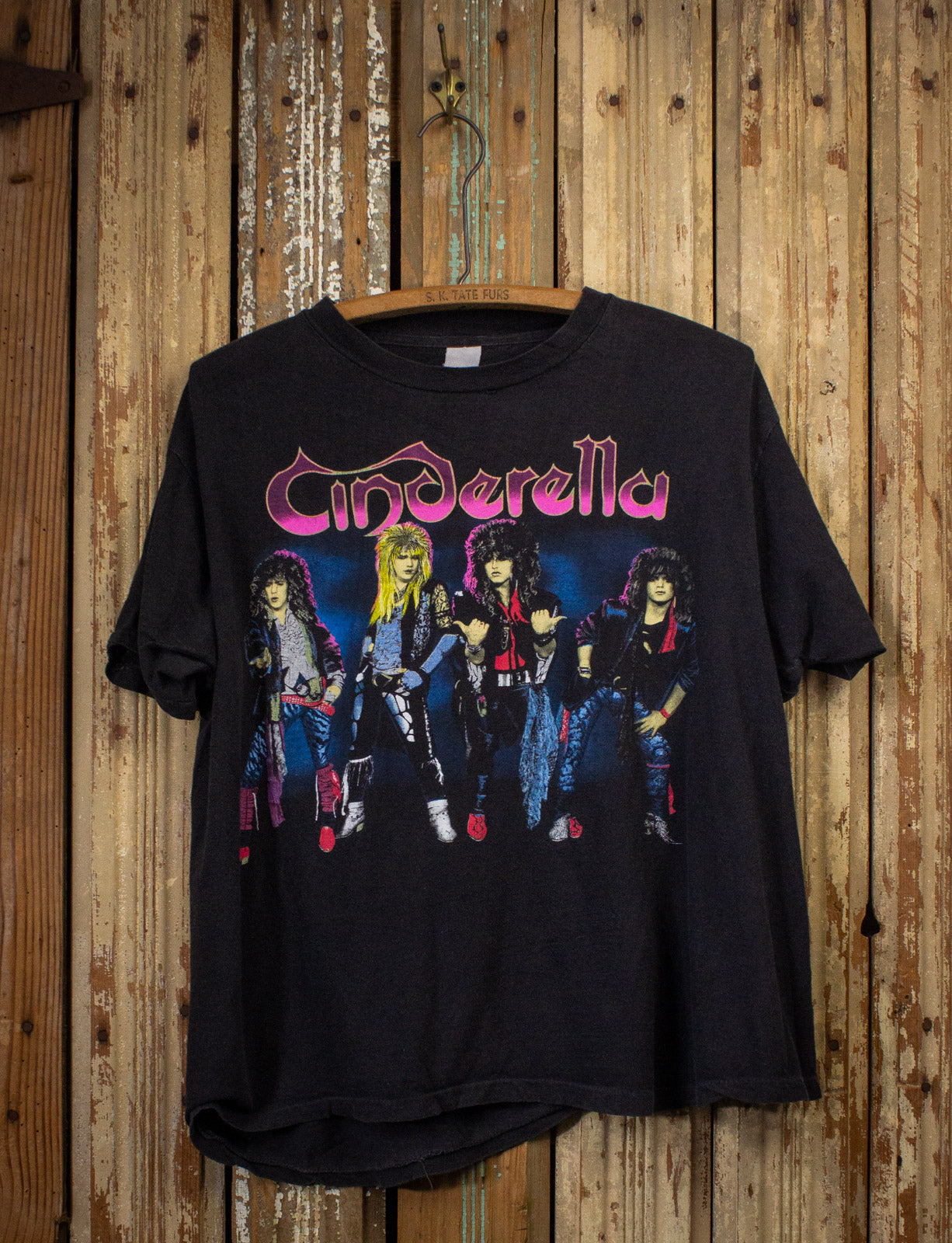 Vintage Cinderella Night Songs Concert T Shirt 1986 Black XL