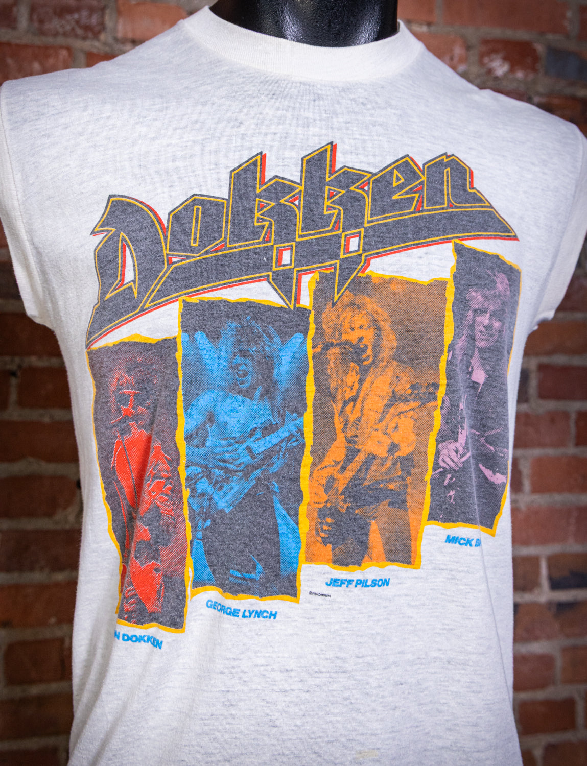 Vintage 1986 Dokken Band Member Muscle Concert T Shirt Medium