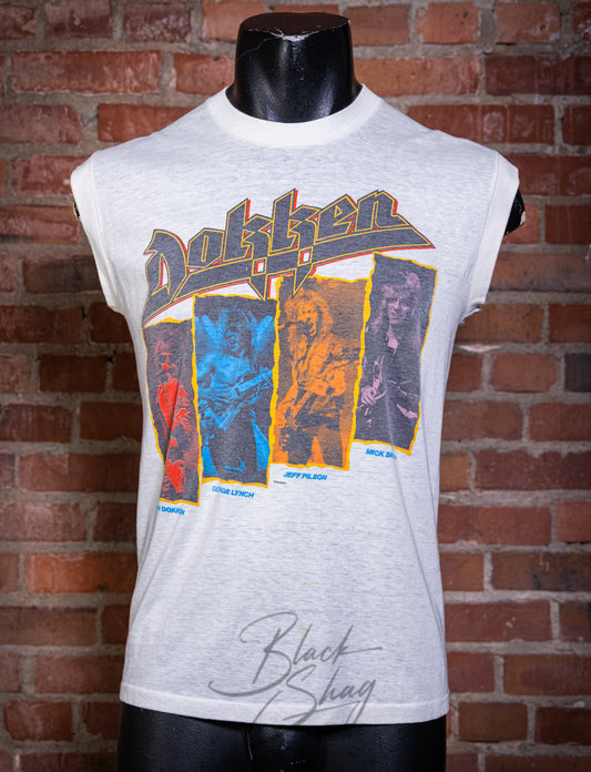 Vintage 1986 Dokken Band Member Muscle Concert T Shirt Medium