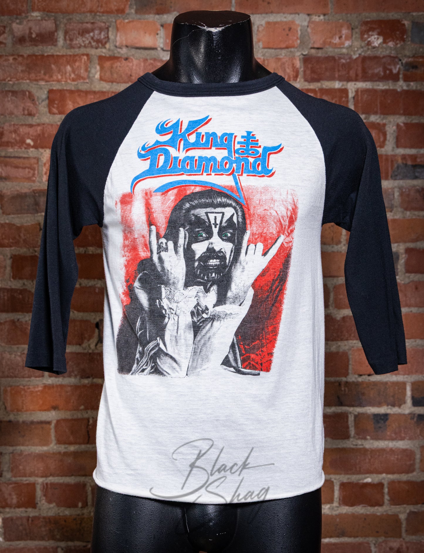 Vintage 1986 King Diamond Raglan Concert T Shirt Small