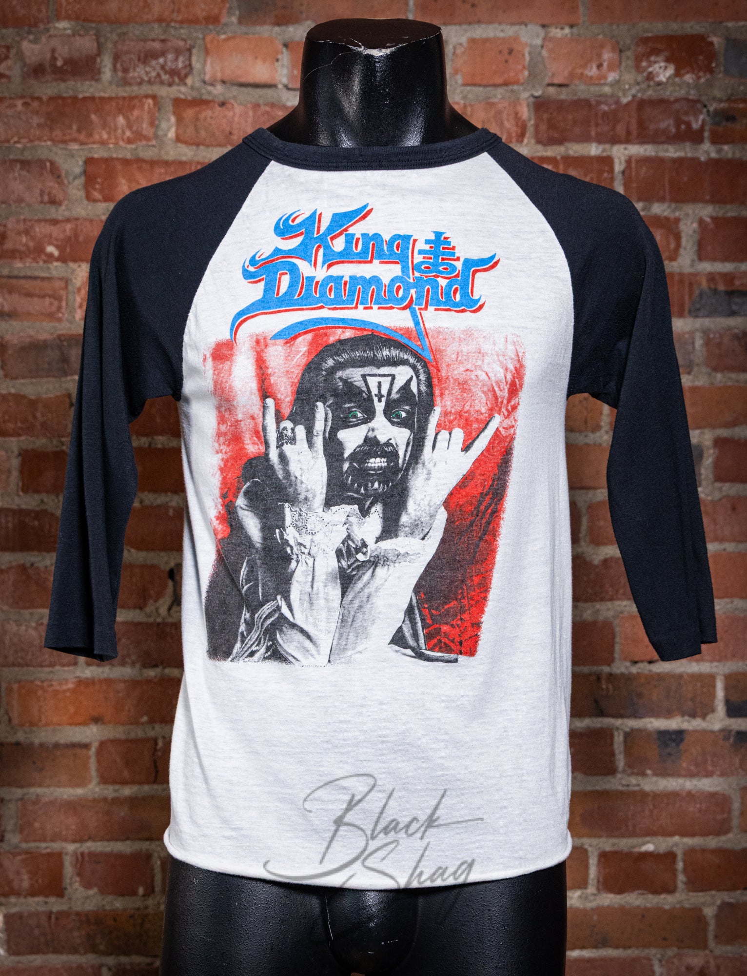 Vintage 1986 King Diamond Raglan Concert T Shirt Small