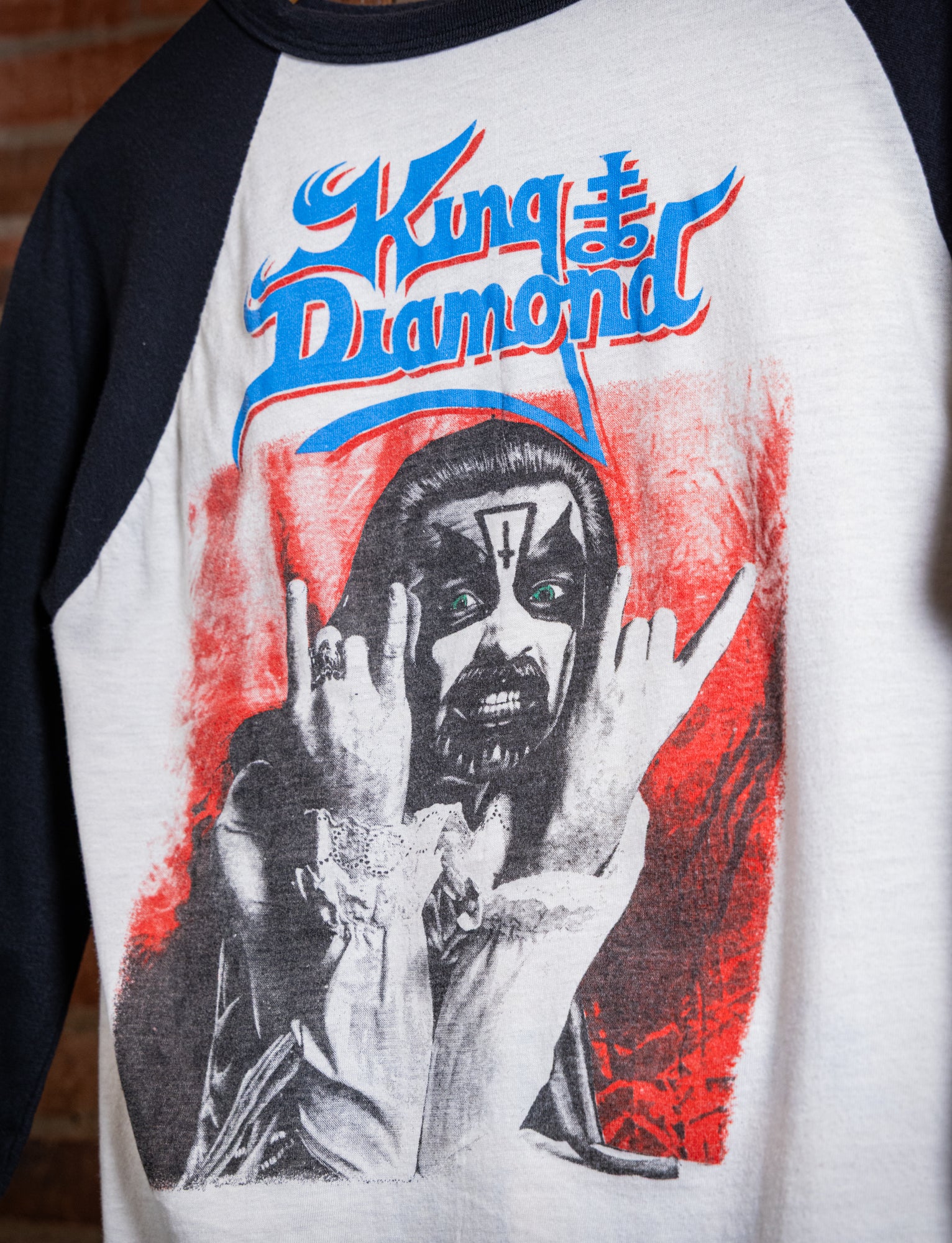 Vintage 1986 King Diamond Raglan Concert T Shirt Small
