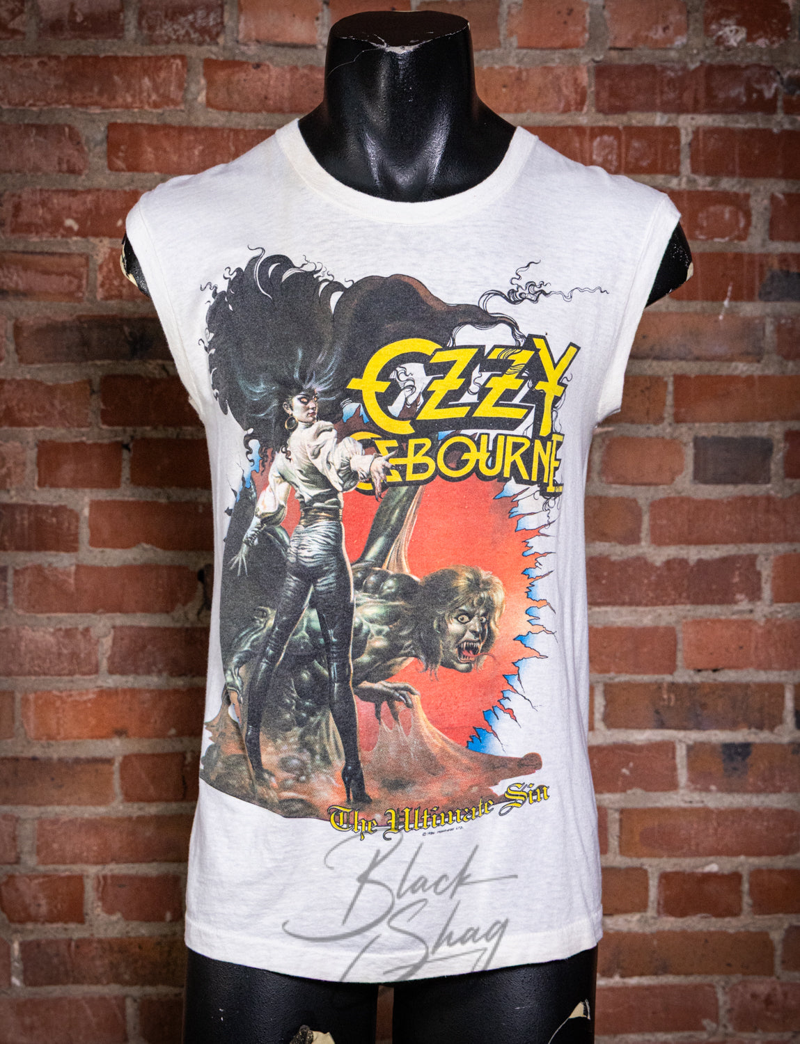 Vintage 1986 Ozzy Osbourne The Ultimate Tour Concert Muscle T Shirt Medium