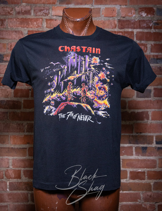 Vintage 1987 Chastain The 7th of Never Concert T Shirt Medium
