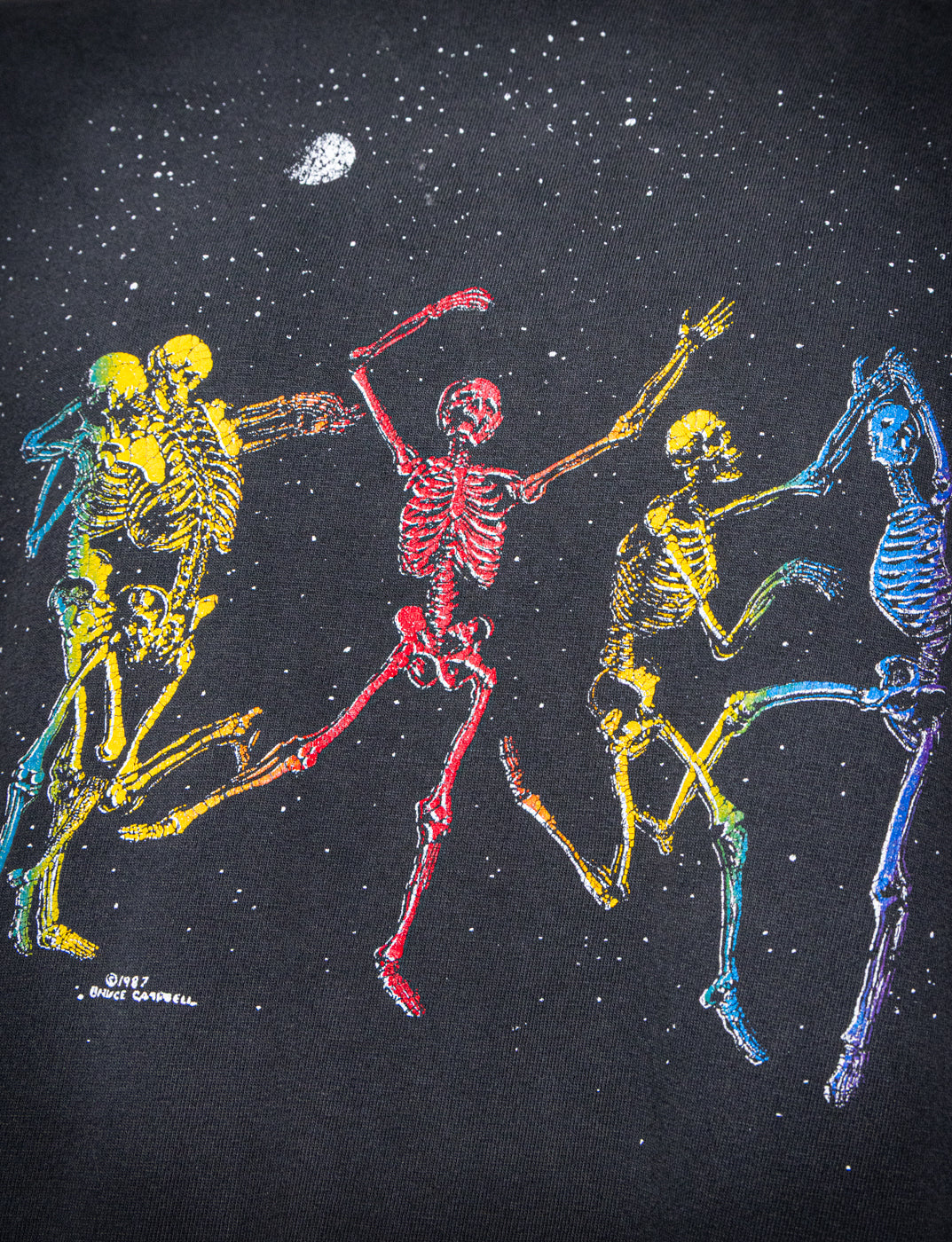 Vintage 1987 Grateful Dead Dancing Skeletons Concert T Shirt XL