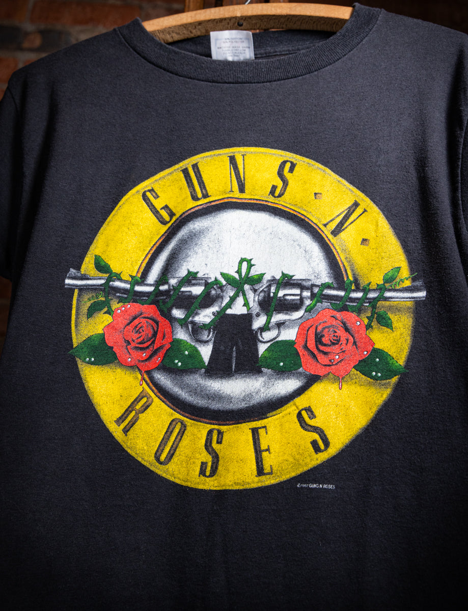Vintage 1987 Guns N Roses Was Here Concert T Shirt Medium – Black