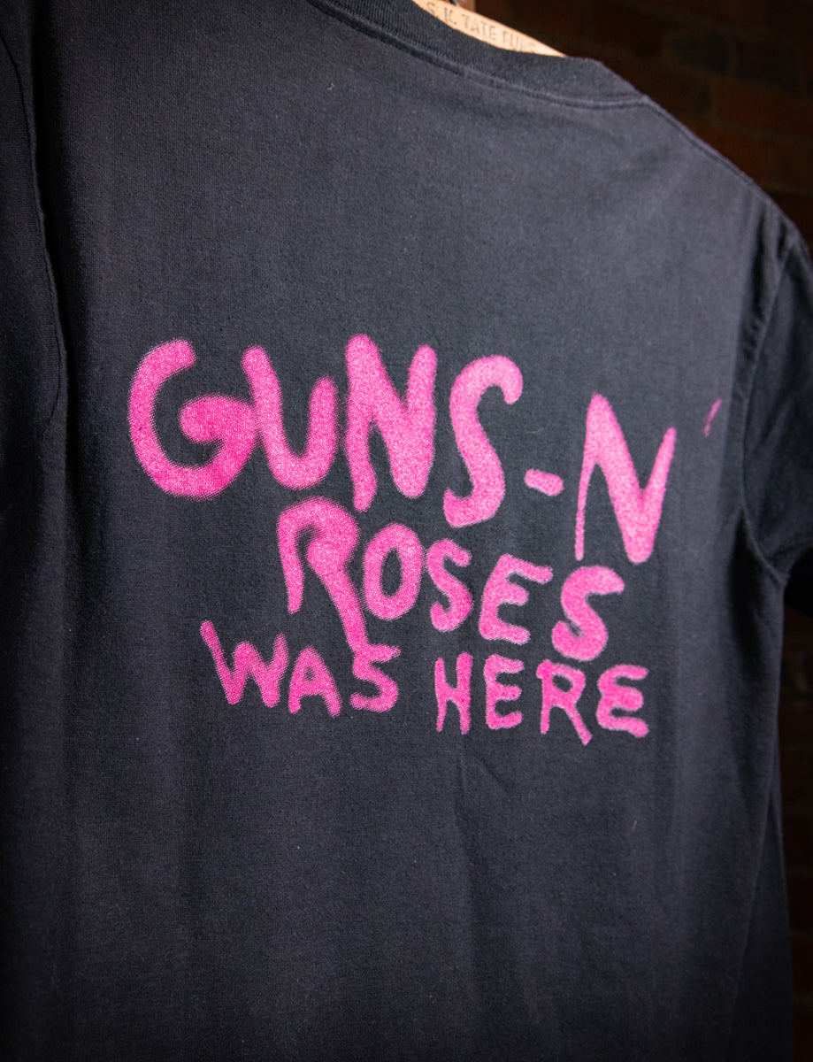 Vintage 1987 Guns N Roses Was Here Concert T Shirt Medium – Black