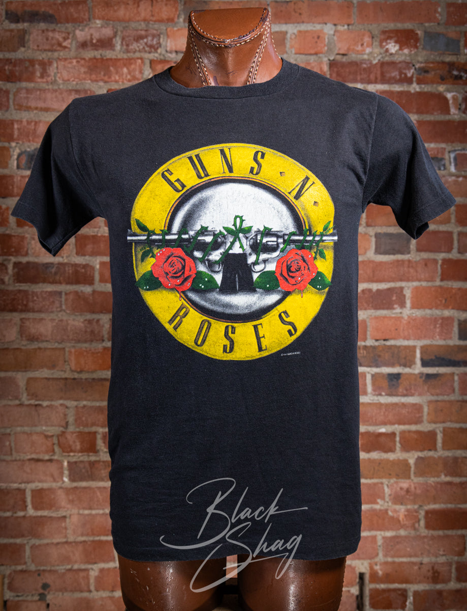 Vintage 1987 Guns N Roses Was Here Concert T Shirt Medium – Black
