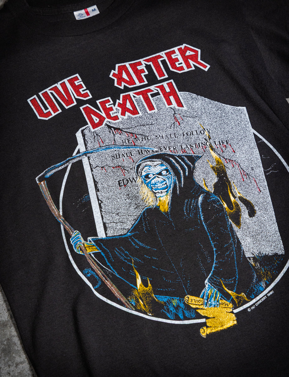 Vintage 1987 Iron Maiden Live After Death Concert T Shirt Small