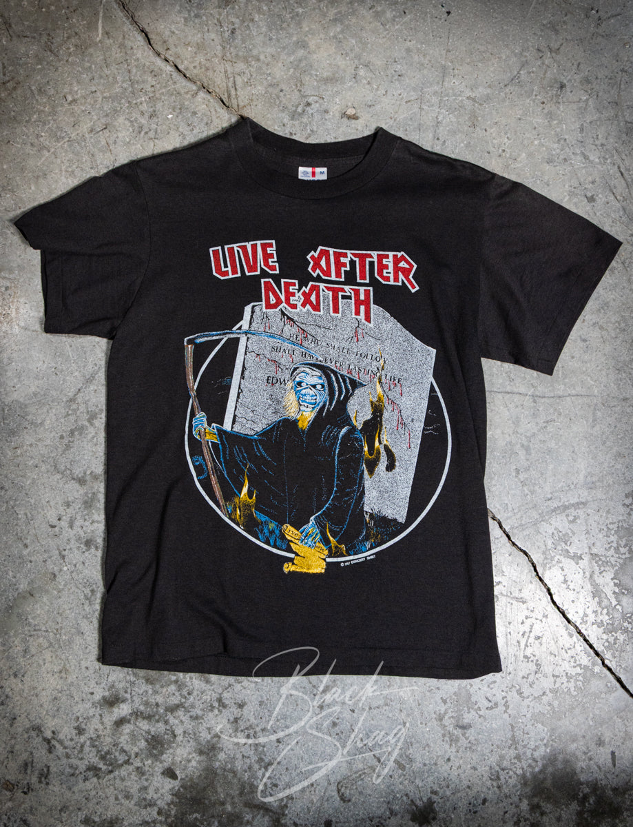 Vintage 1987 Iron Maiden Live After Death Concert T Shirt Small