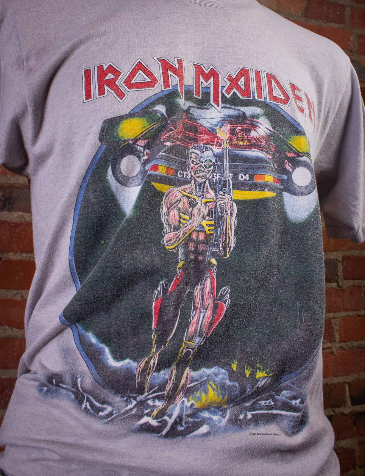 Vintage Iron Maiden Somewhere On Tour Eddie Lives Concert T Shirt 1987 Medium