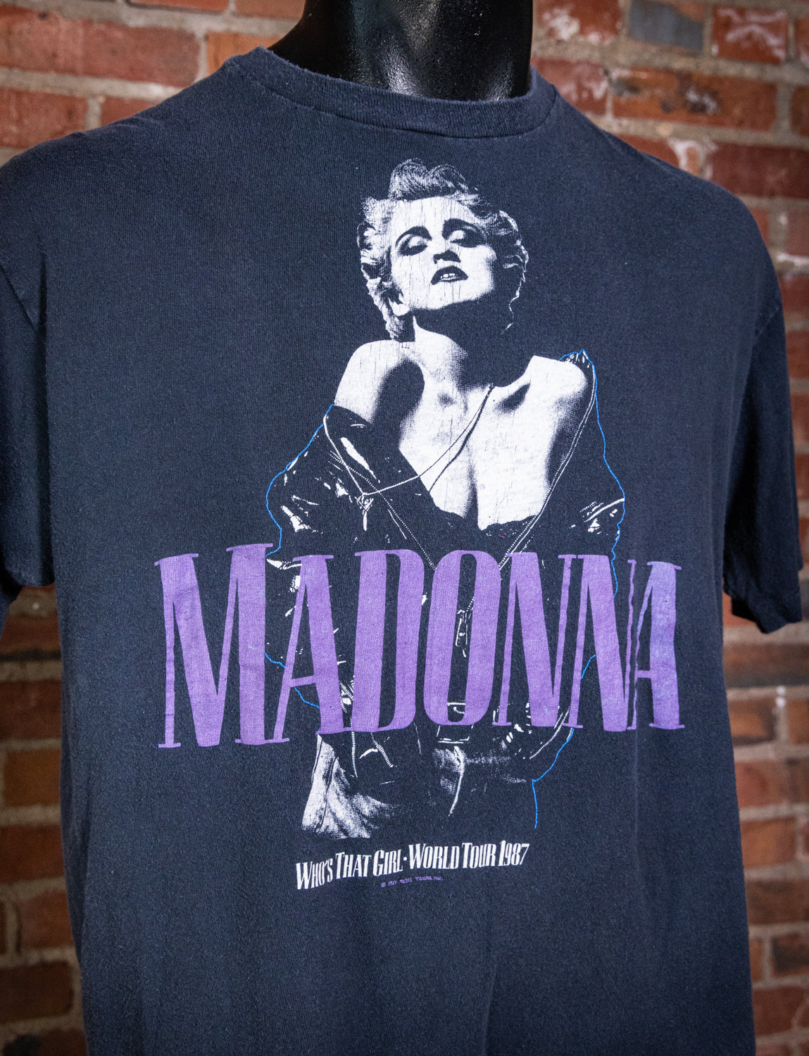 Vintage 1987 Madonna Who's That Girl World Tour Concert T Shirt XL