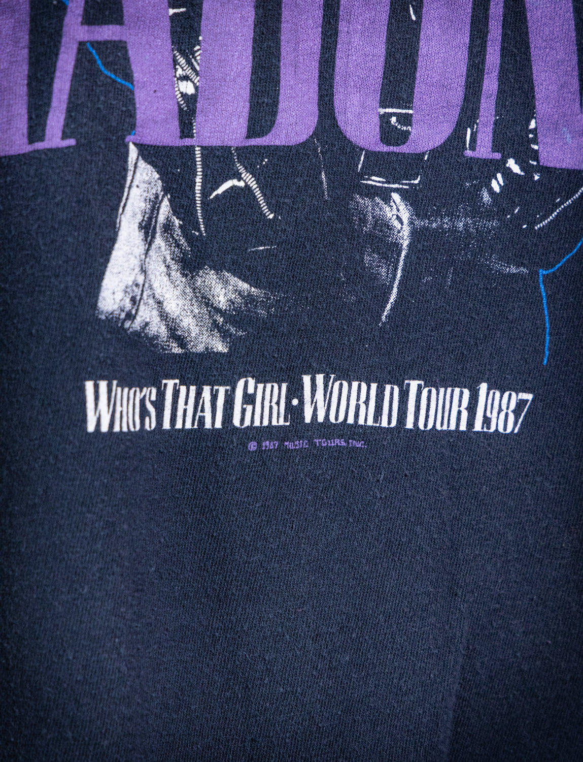Vintage 1987 Madonna Who's That Girl World Tour Concert T Shirt XL