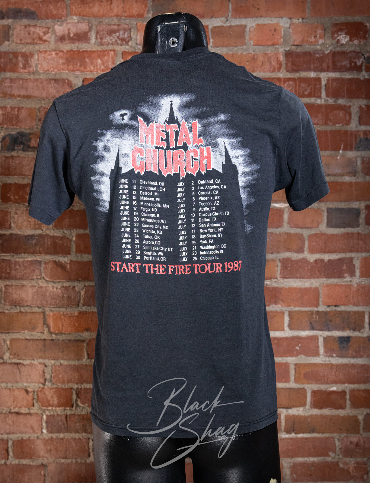 Vintage 1987 Metal Church Start The Fire Concert T Shirt Small