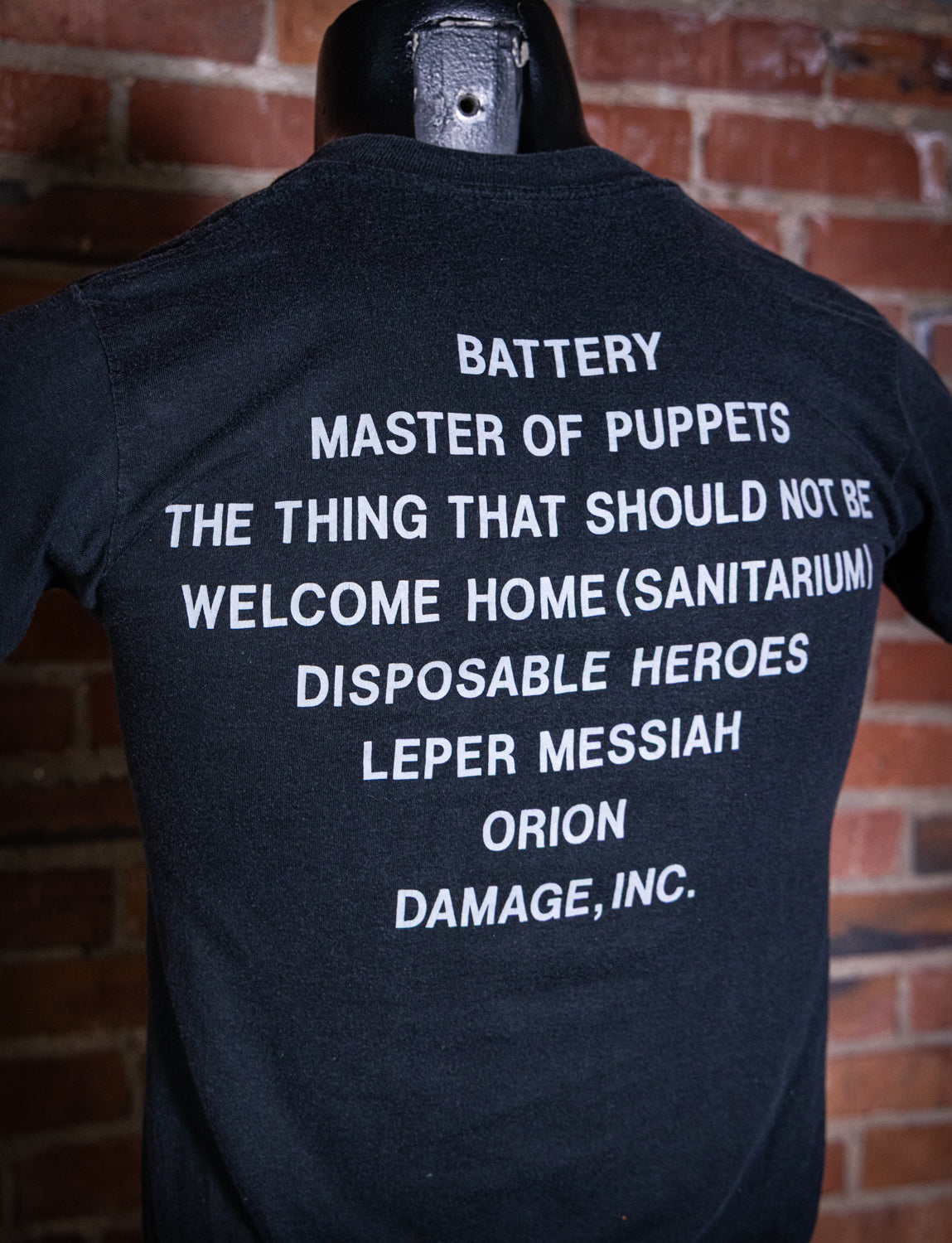 Vintage 1987 Metallica Master of Puppets Concert T Shirt XS