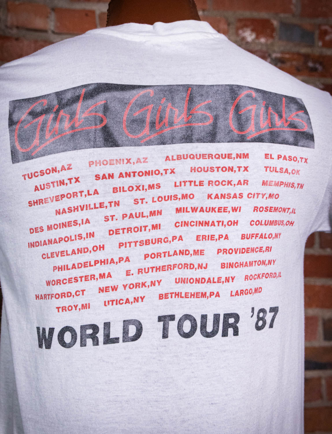 Vintage 1987 Mötley Crüe Girls Girls Girls Concert T Shirt Medium