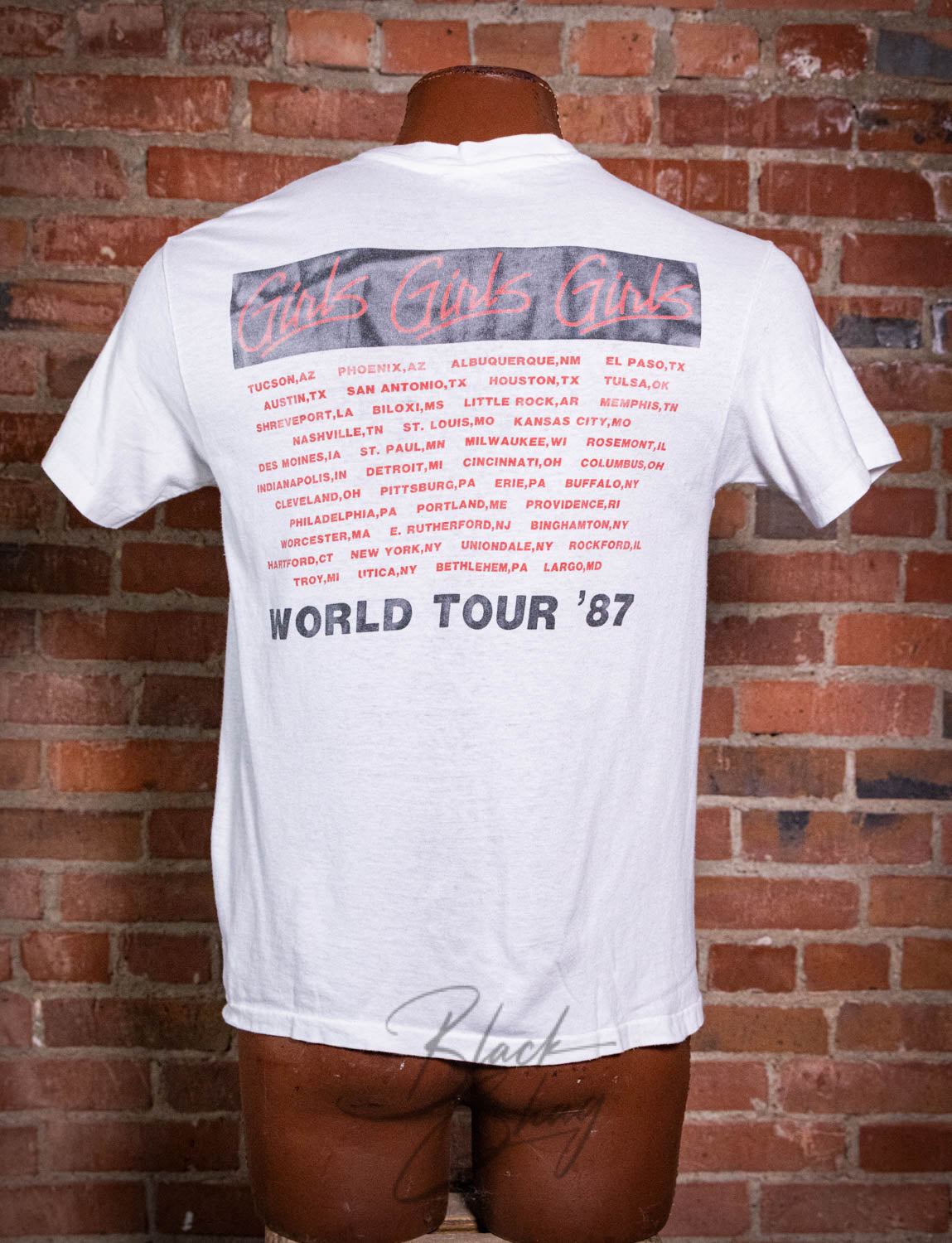 Vintage 1987 Mötley Crüe Girls Girls Girls Concert T Shirt Medium