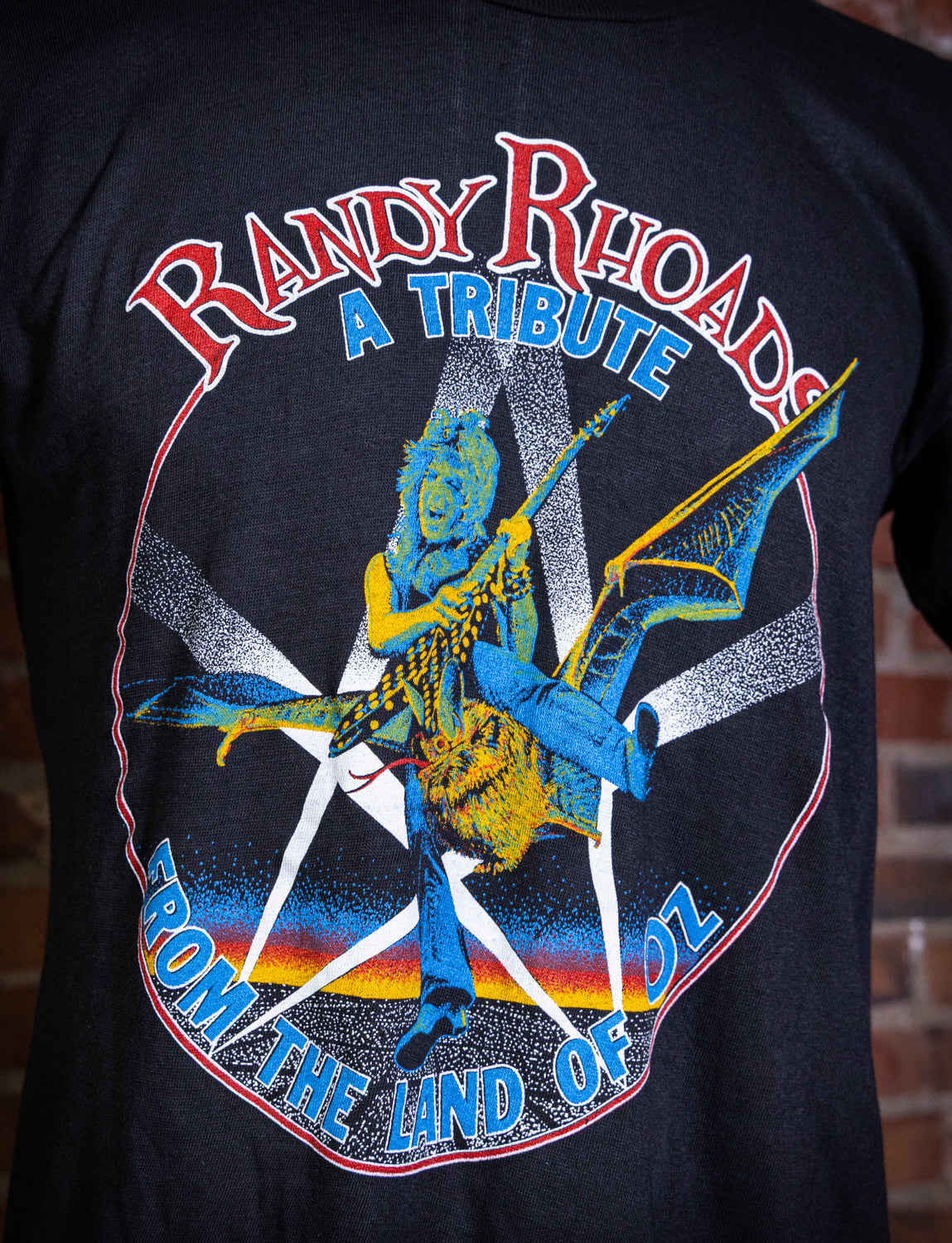 Vintage 1987 Randy Rhoads A Tribute from the Land of Oz Parking Lot Concert T Shirt Medium