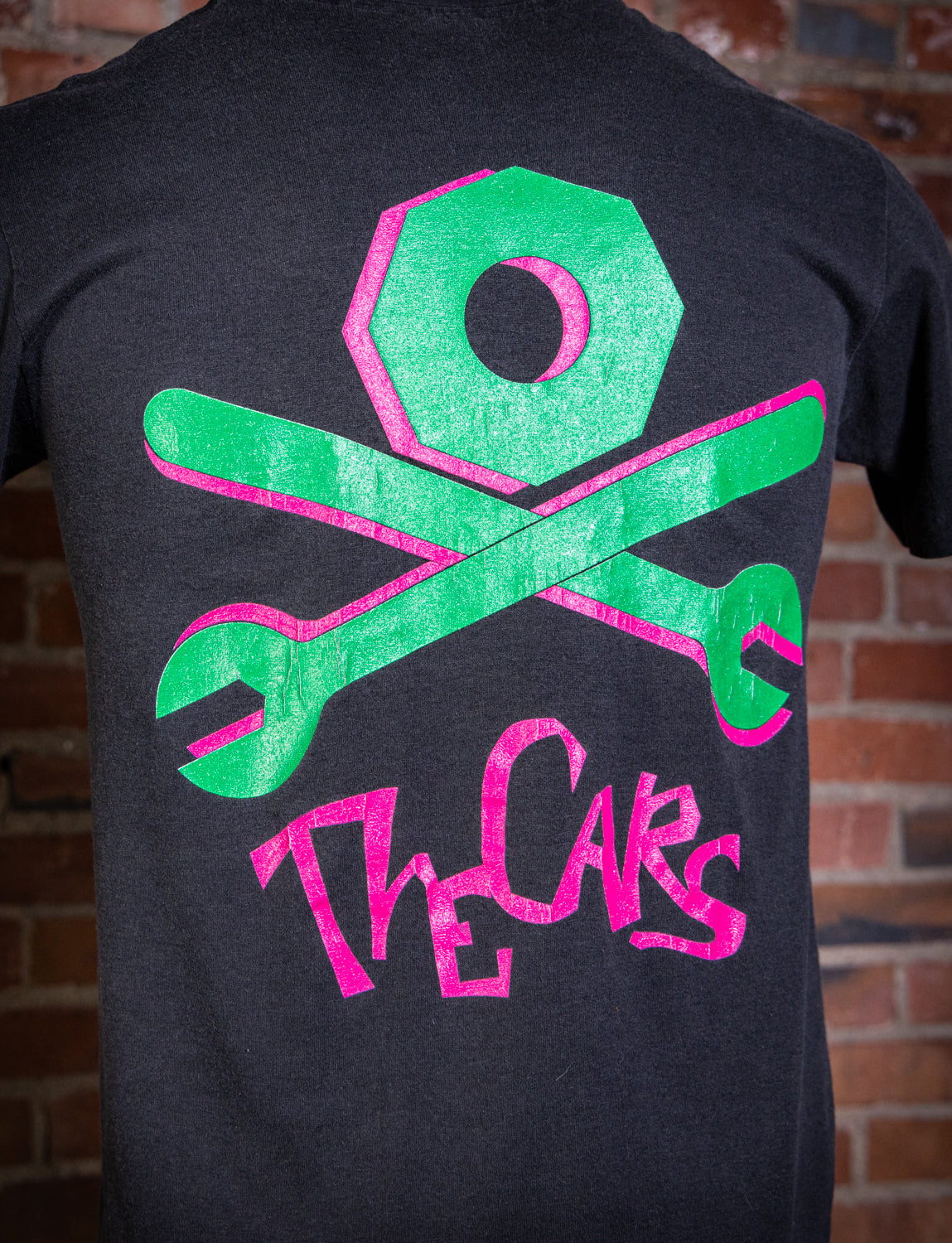 Vintage 1987 The Cars Neon Wrench Concert T Shirt Small