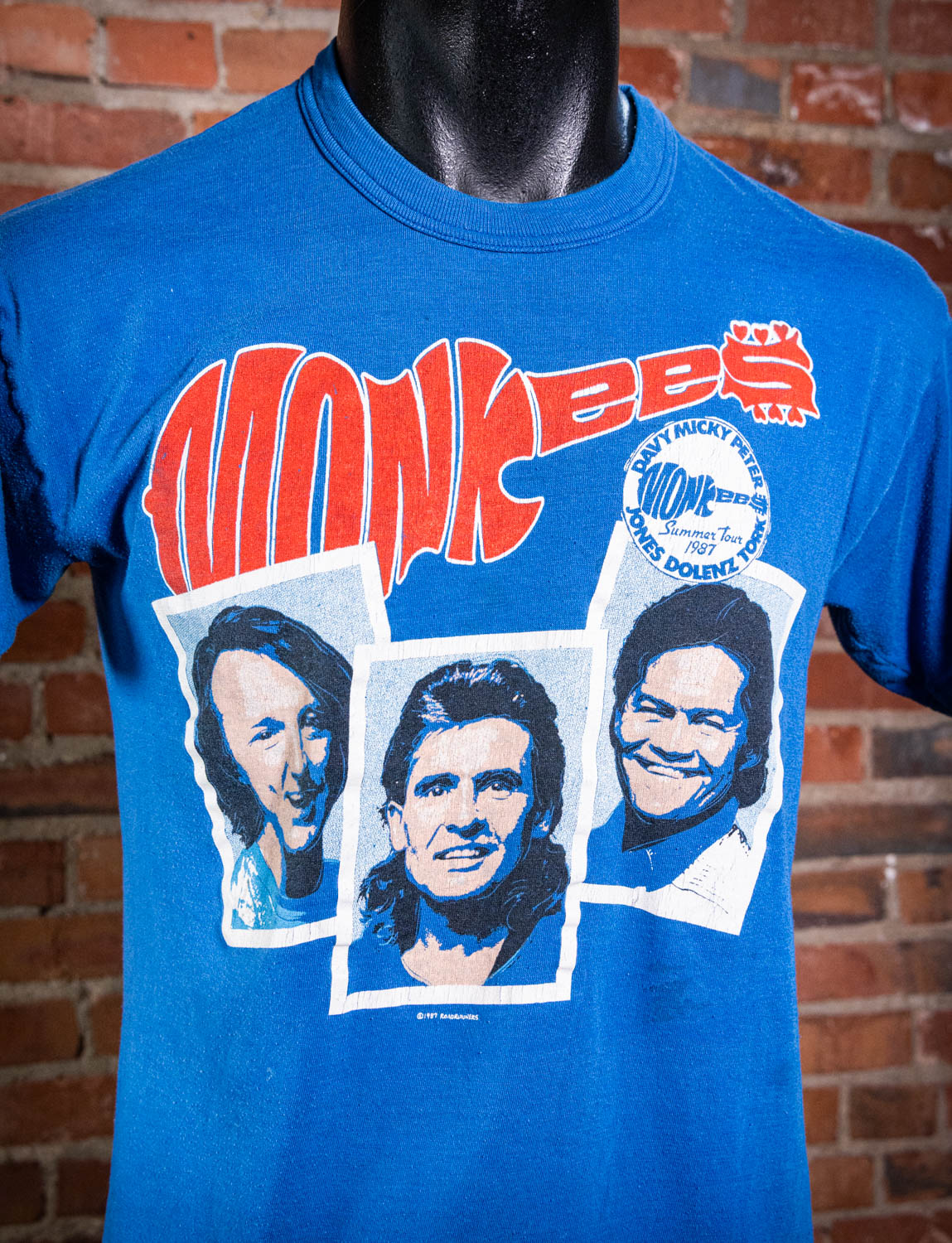 Vintage 1987 The Monkees Summer Tour Concert T Shirt Small