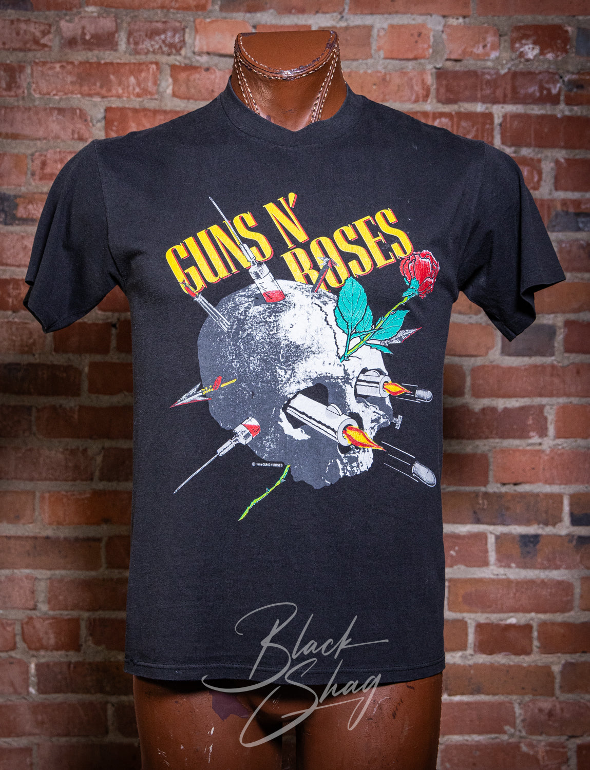 Vintage 1988 Guns n Roses AFD Syringe Concert T Shirt Medium