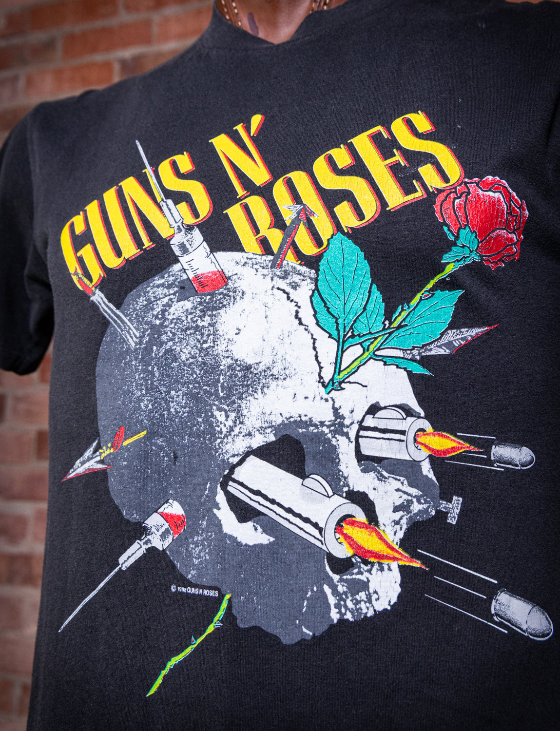 Vintage 1988 Guns n Roses AFD Syringe Concert T Shirt Medium