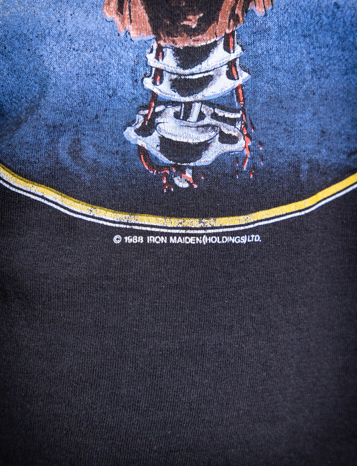 Vintage 1988 Iron Maiden Can I Play With Madness Cut Off Concert T Shirt Small