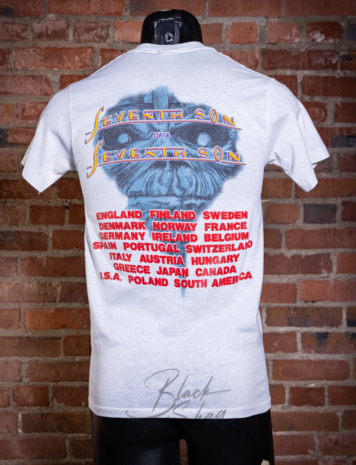 Vintage 1988 Iron Maiden Seventh Son of a Seventh Son Concert T Shirt Small