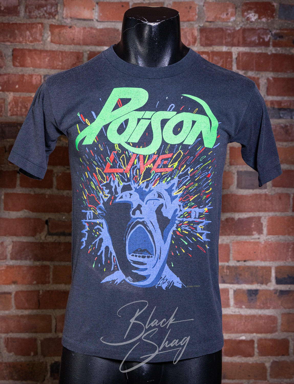 Vintage 1988 Poison Live Concert T Shirt Small