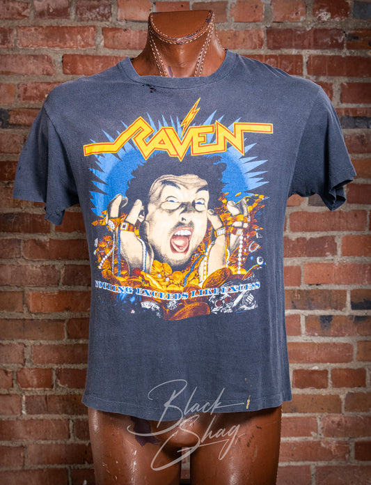 Vintage 1988 Raven Nothing Exceeds like Excess Concert T Shirt Large