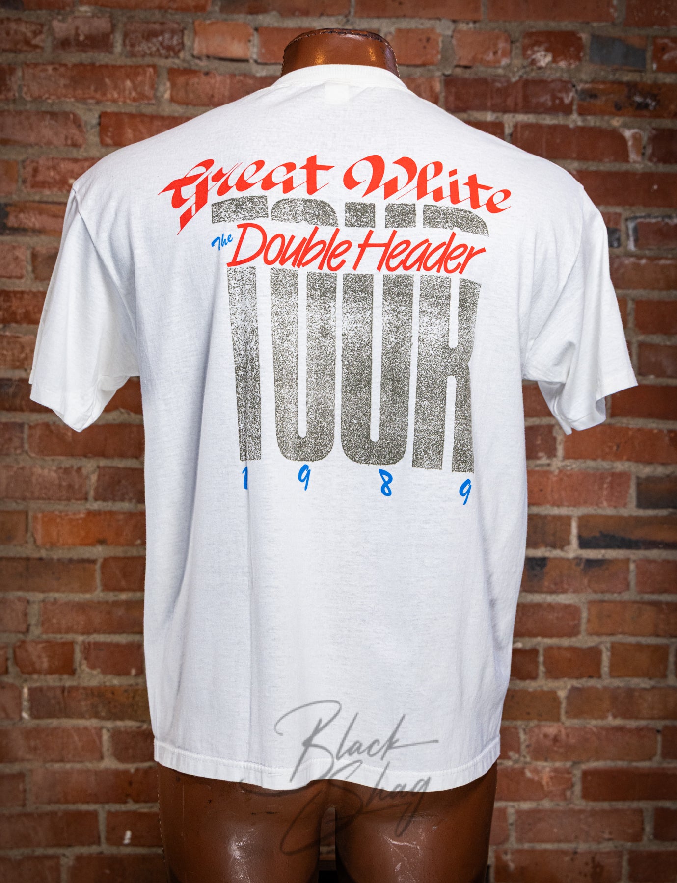 Vintage 1989 Great White Bone Head Concert T Shirt L/XL